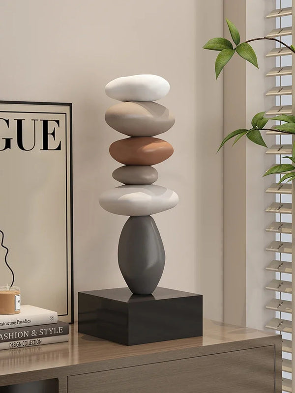 STELA — Sculpture de Table en Pierre Composite