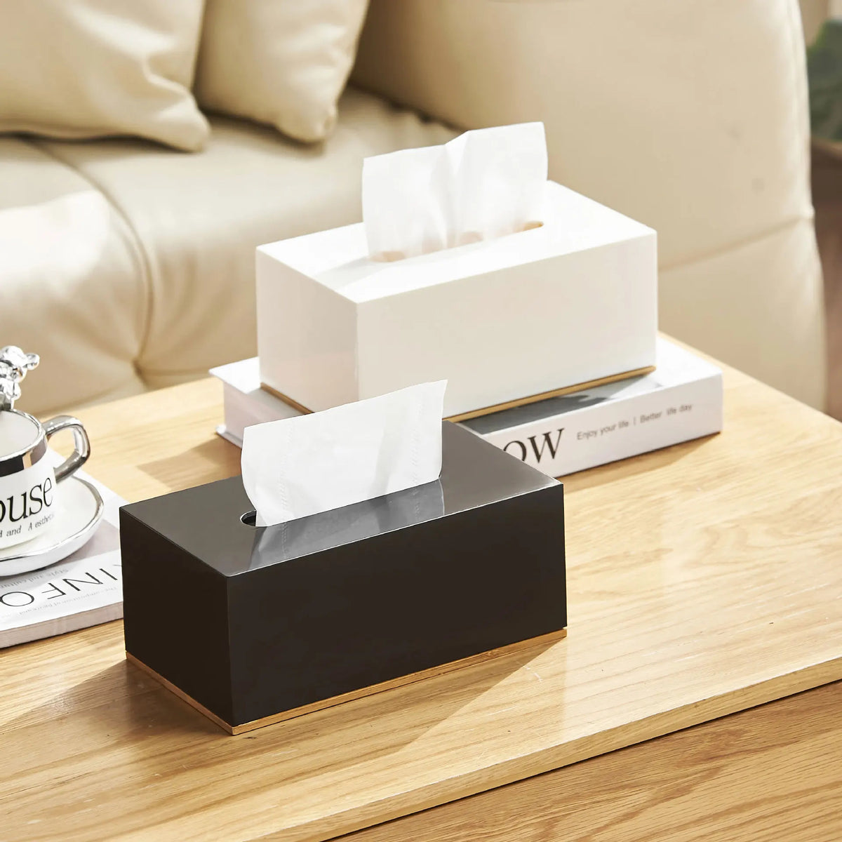 MOKU — Boîte à Mouchoirs Design Base Bambou