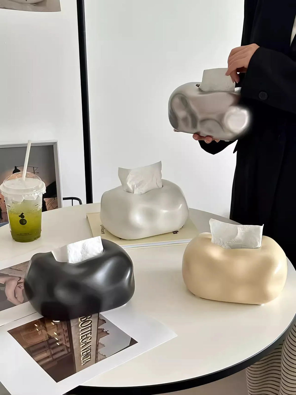 KUMO — Boîte à Mouchoirs Céramique Design Nordique