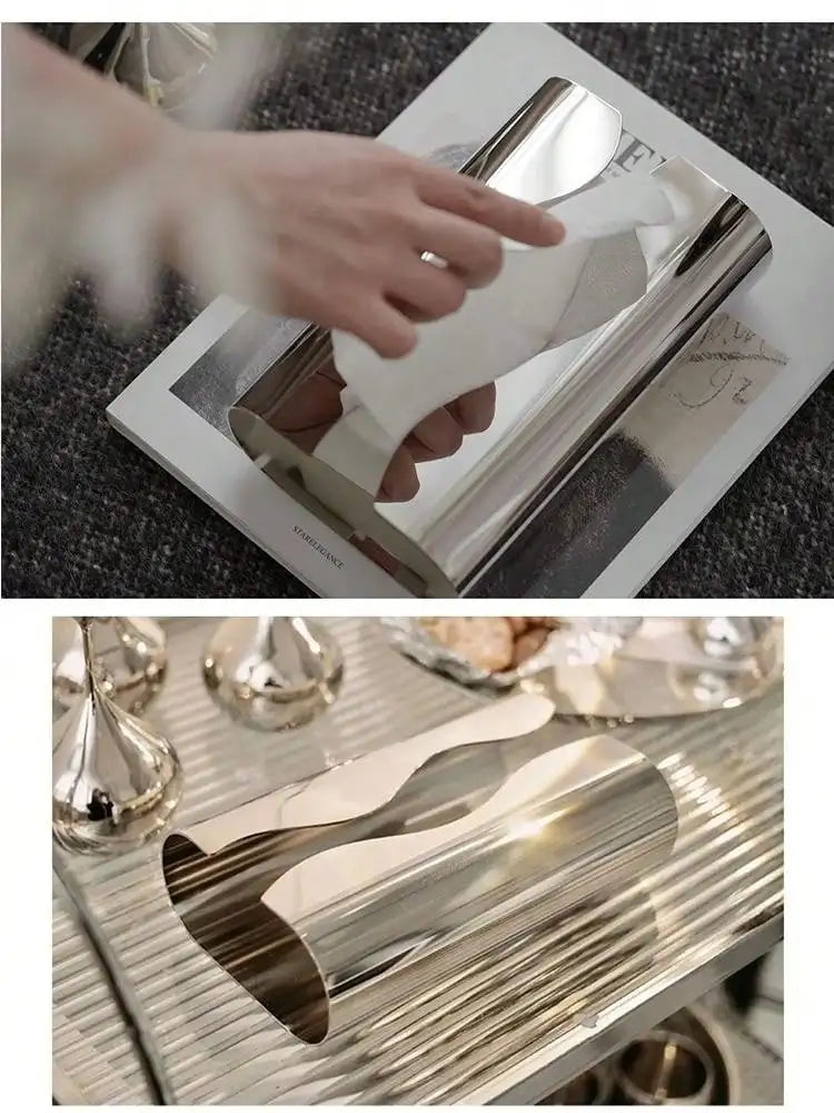 ONDA — Boîte à Mouchoirs Acier Inoxydable Miroir