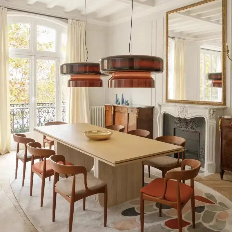 HALO — Lustre LED Annulaire Suspension Design Verre