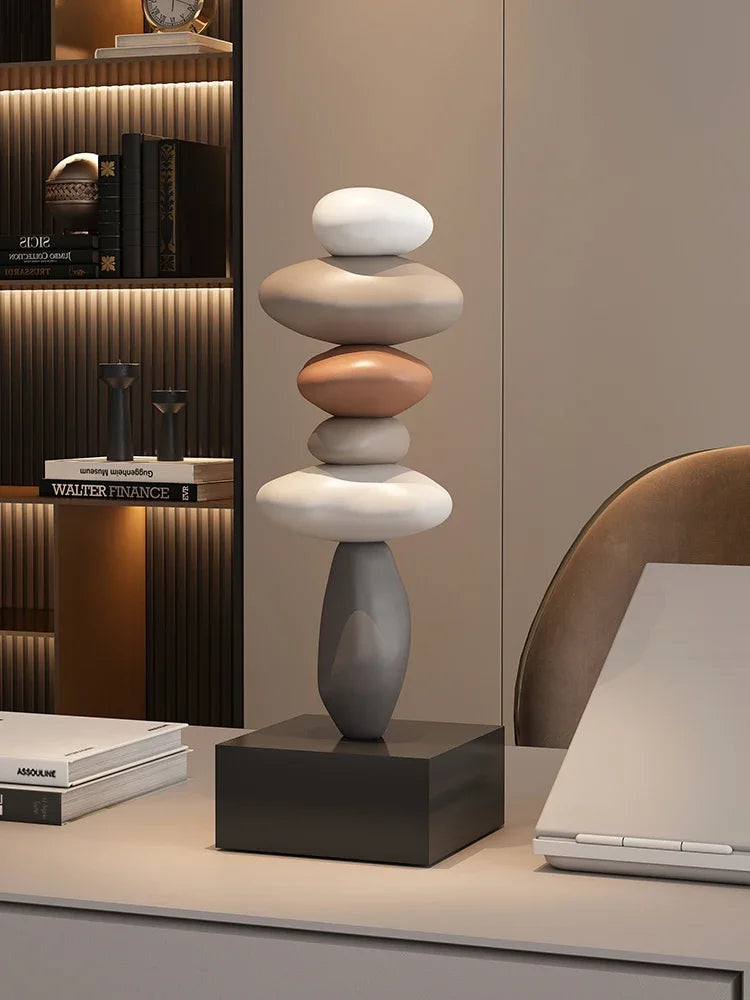 STELA — Sculpture de Table en Pierre Composite