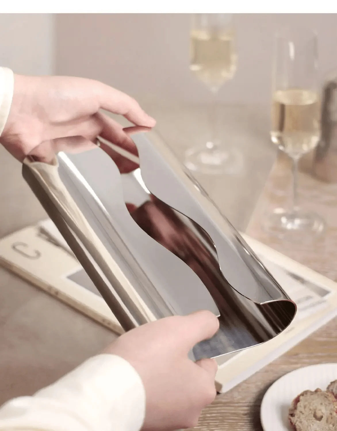 ONDA — Boîte à Mouchoirs Acier Inoxydable Miroir