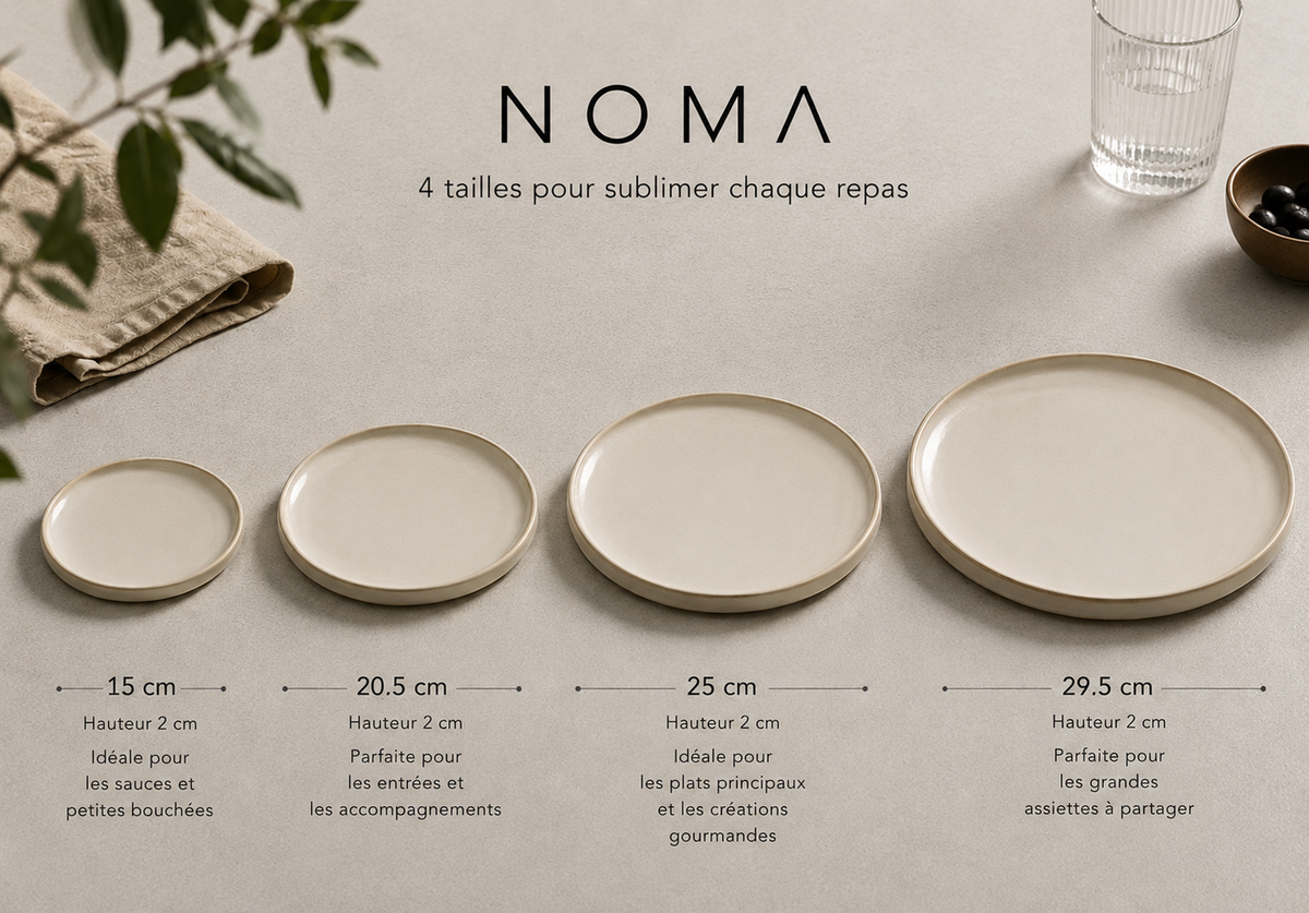 NOMA Plate™ — Assiettes Céramique Design Épuré