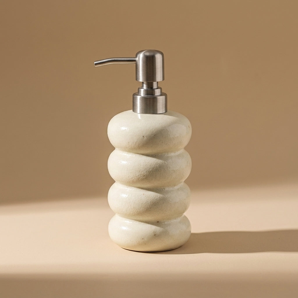 PERLA — Distributeur de Savon Céramique Sculptural