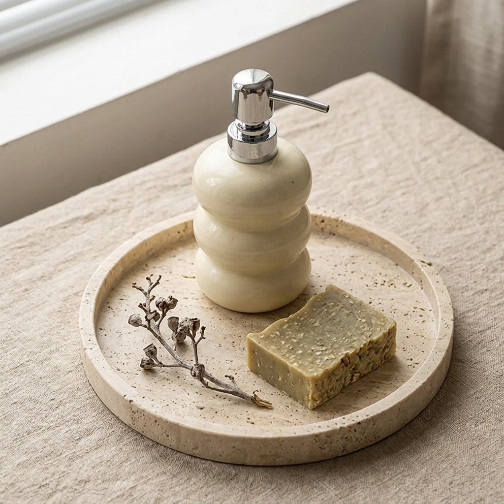 PERLA — Distributeur de Savon Céramique Sculptural