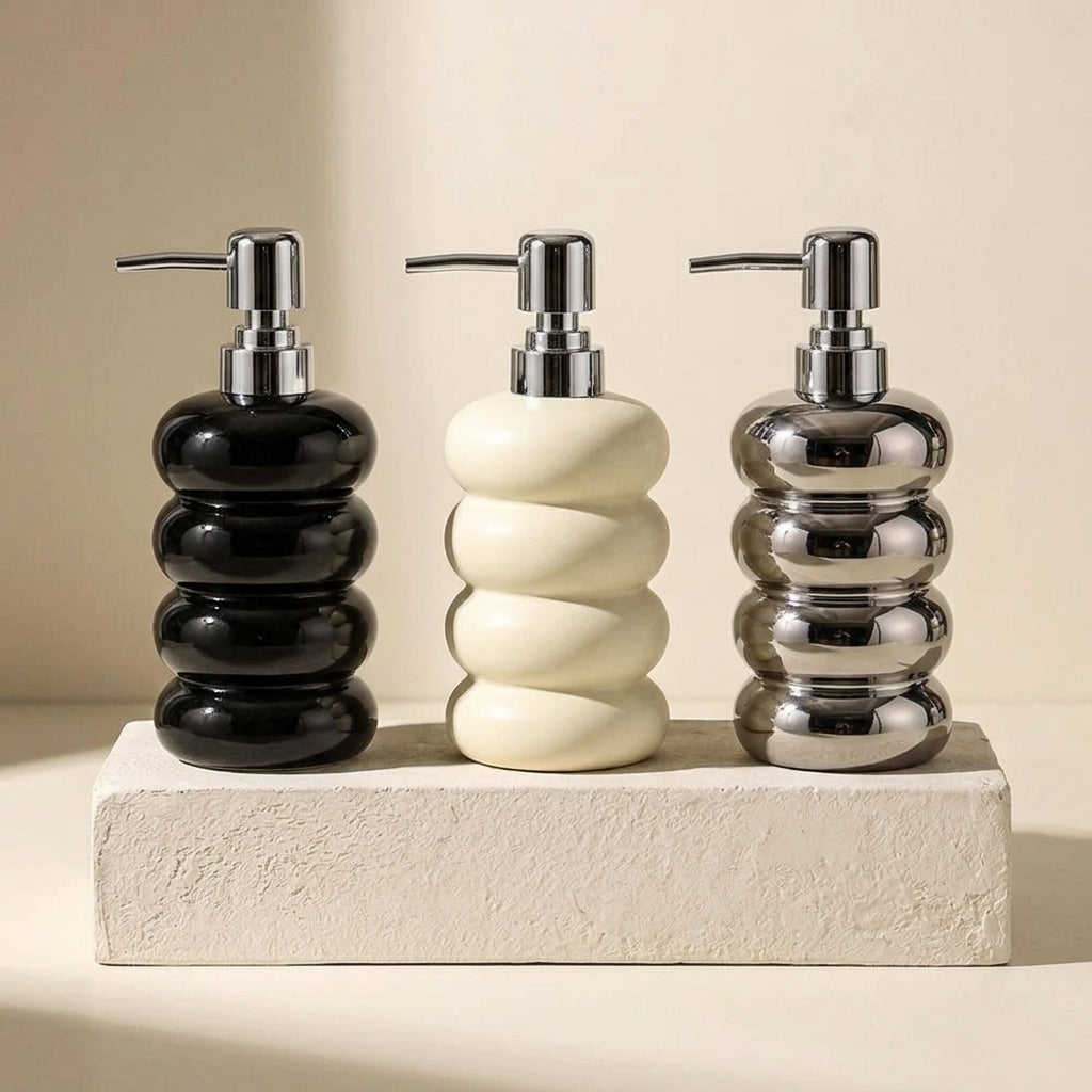 PERLA — Distributeur de Savon Céramique Sculptural
