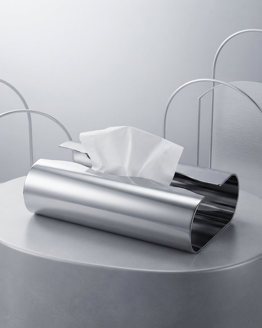 ONDA — Boîte à Mouchoirs Acier Inoxydable Miroir