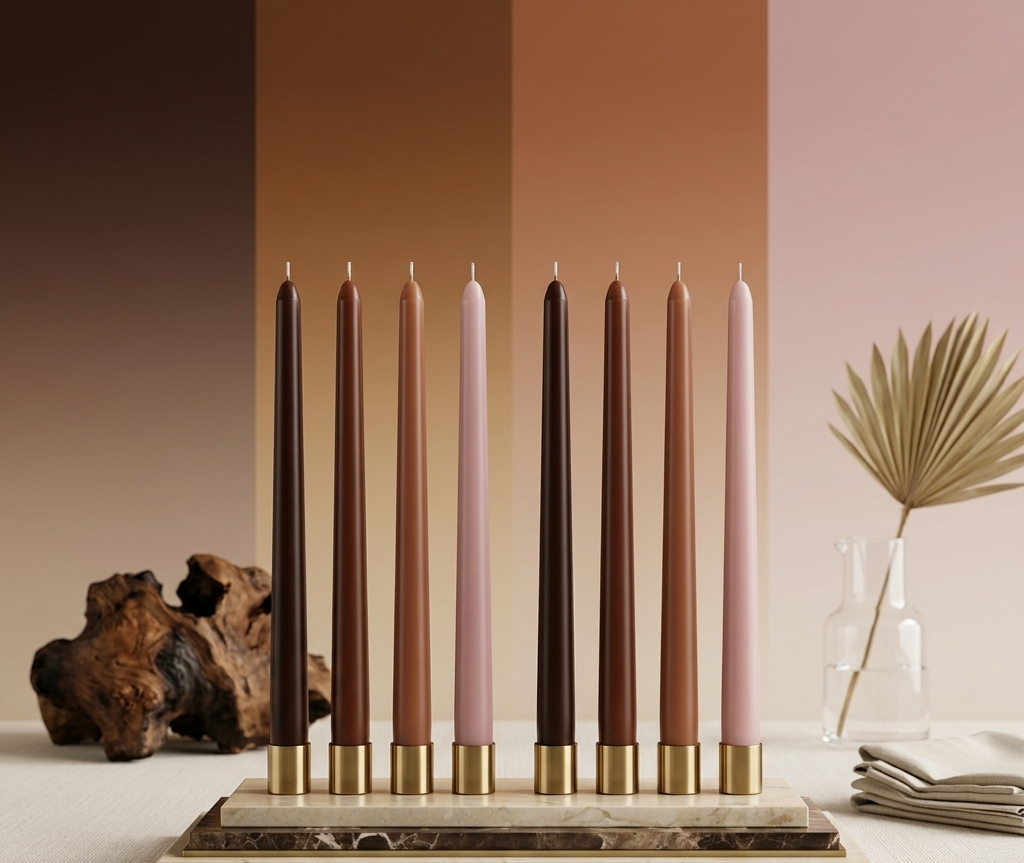 FLAMA — Bougies Chandelles Design Set de 4