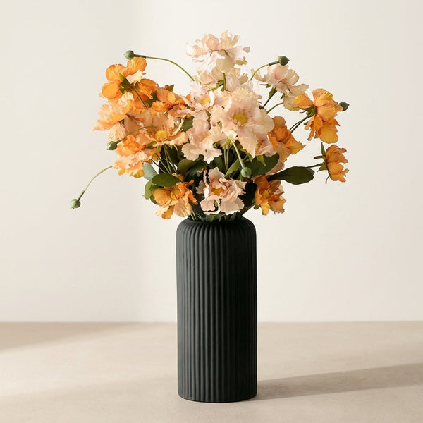 Cache-pot rayé pour fleurs