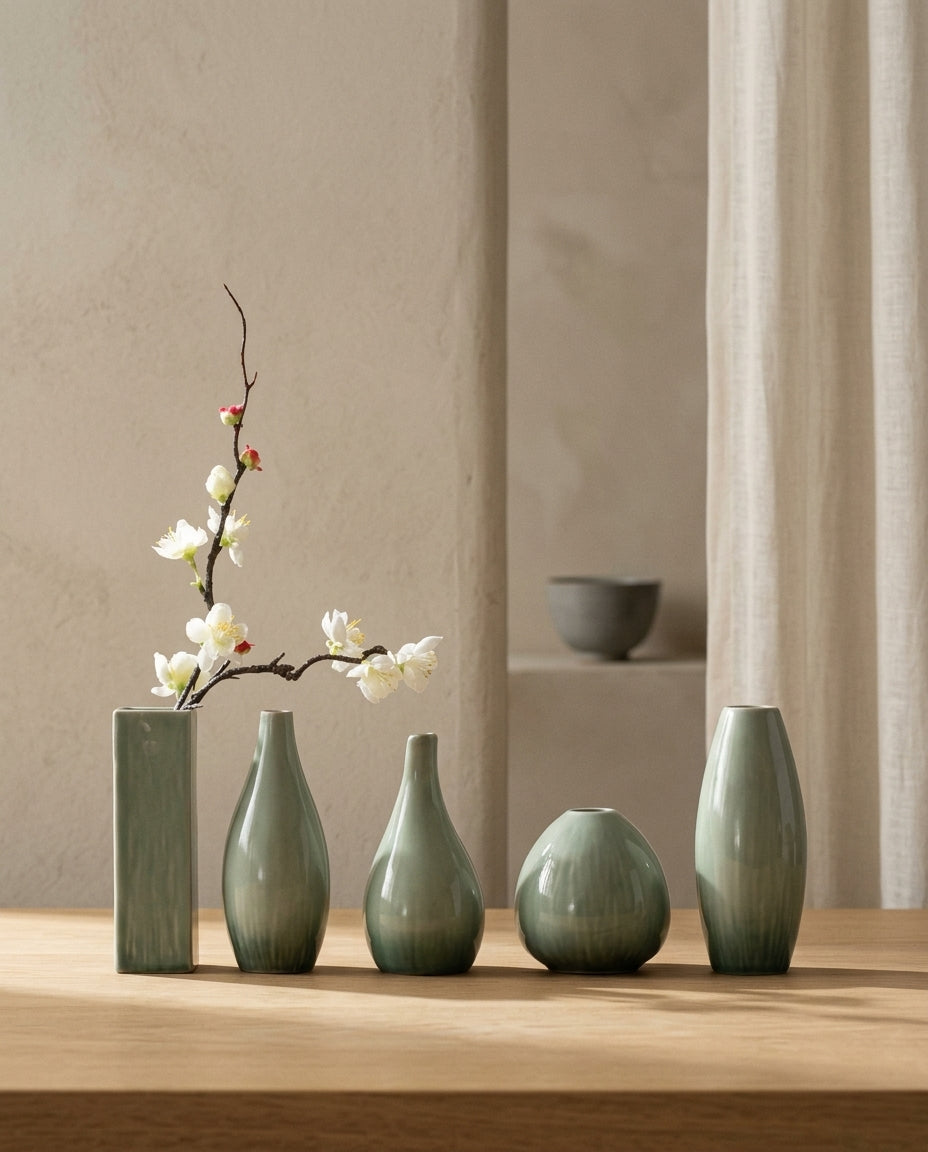 Vase en céramique simple en situation