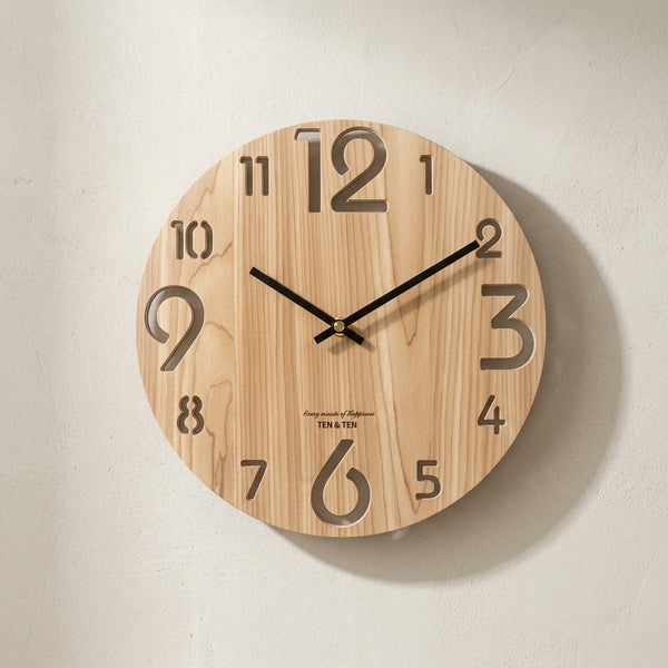 RELIEVO — Horloge Murale Bois Relief 3D