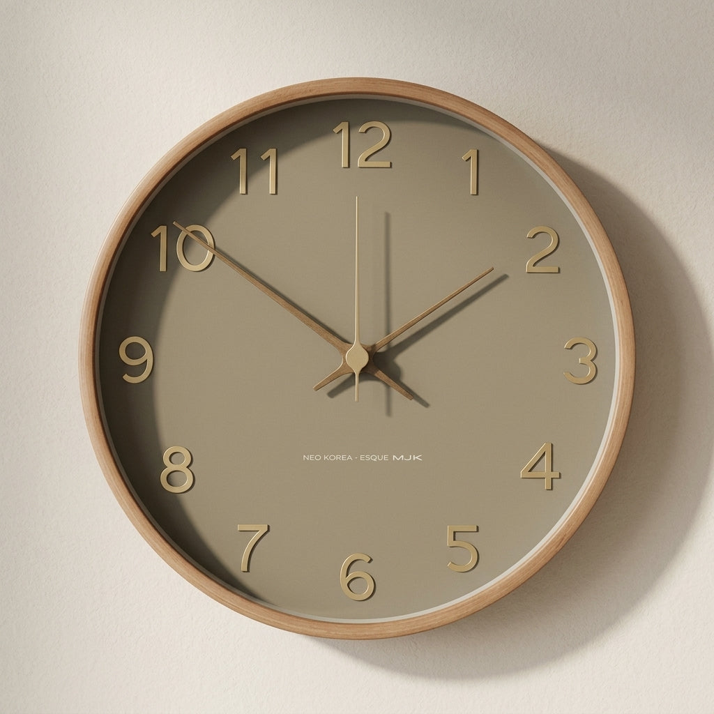 VITRA — Horloge Murale Verre et Bois Massif