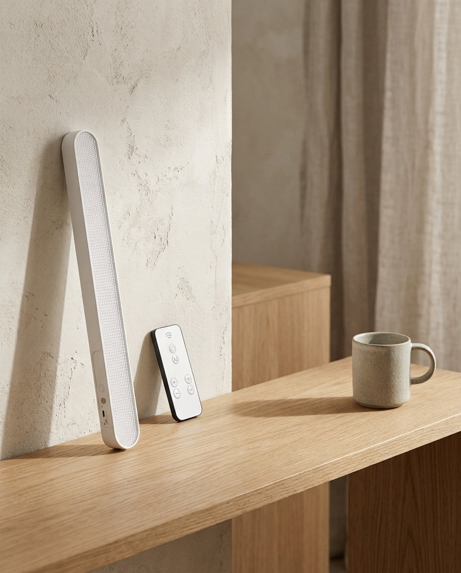 Lampe de table barre lumineuse en situation