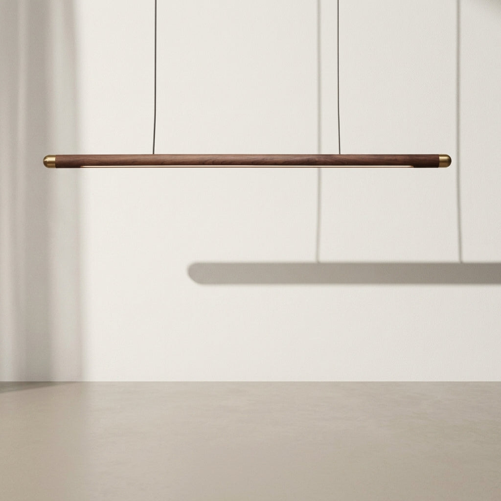 Lampes suspendues en noyer noir