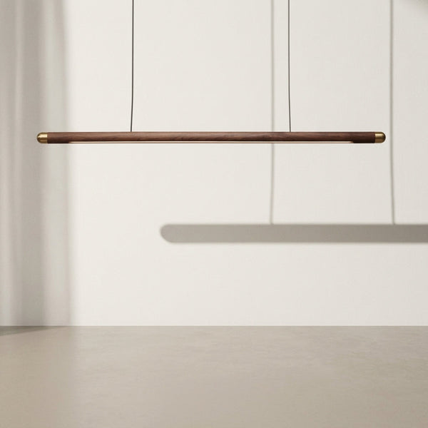 Lampes suspendues en noyer noir