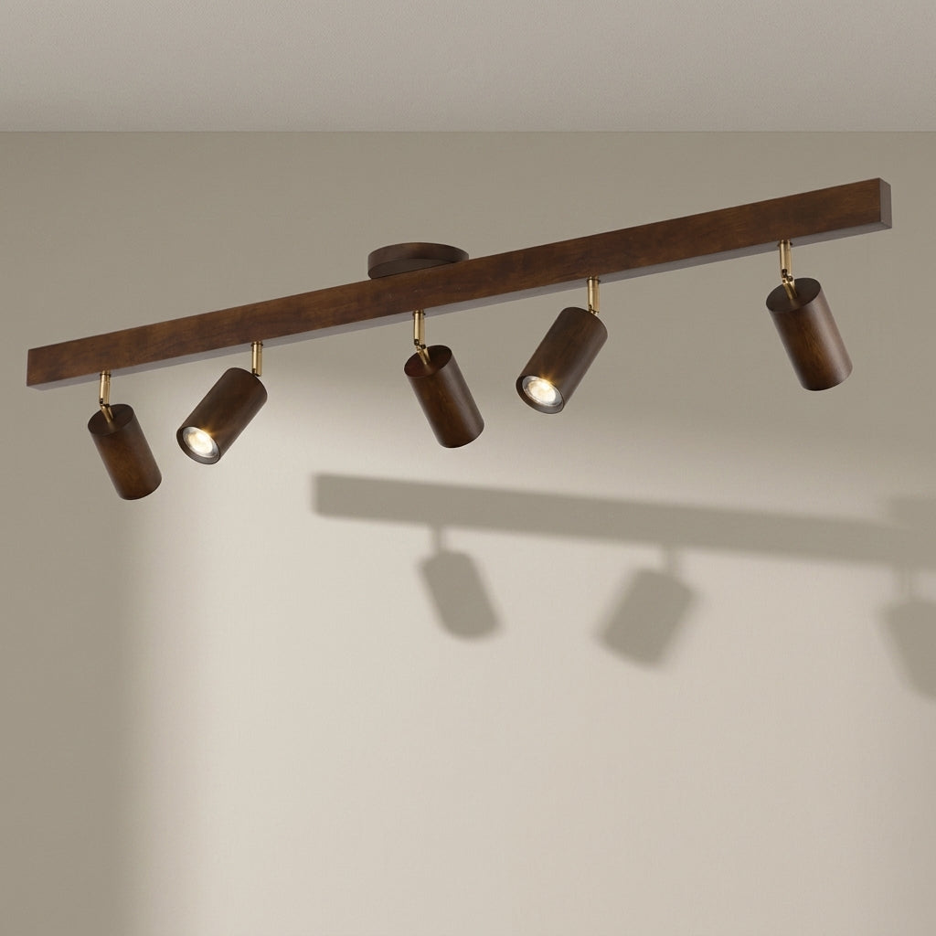 Luminaires suspendus LED bois minimalistes