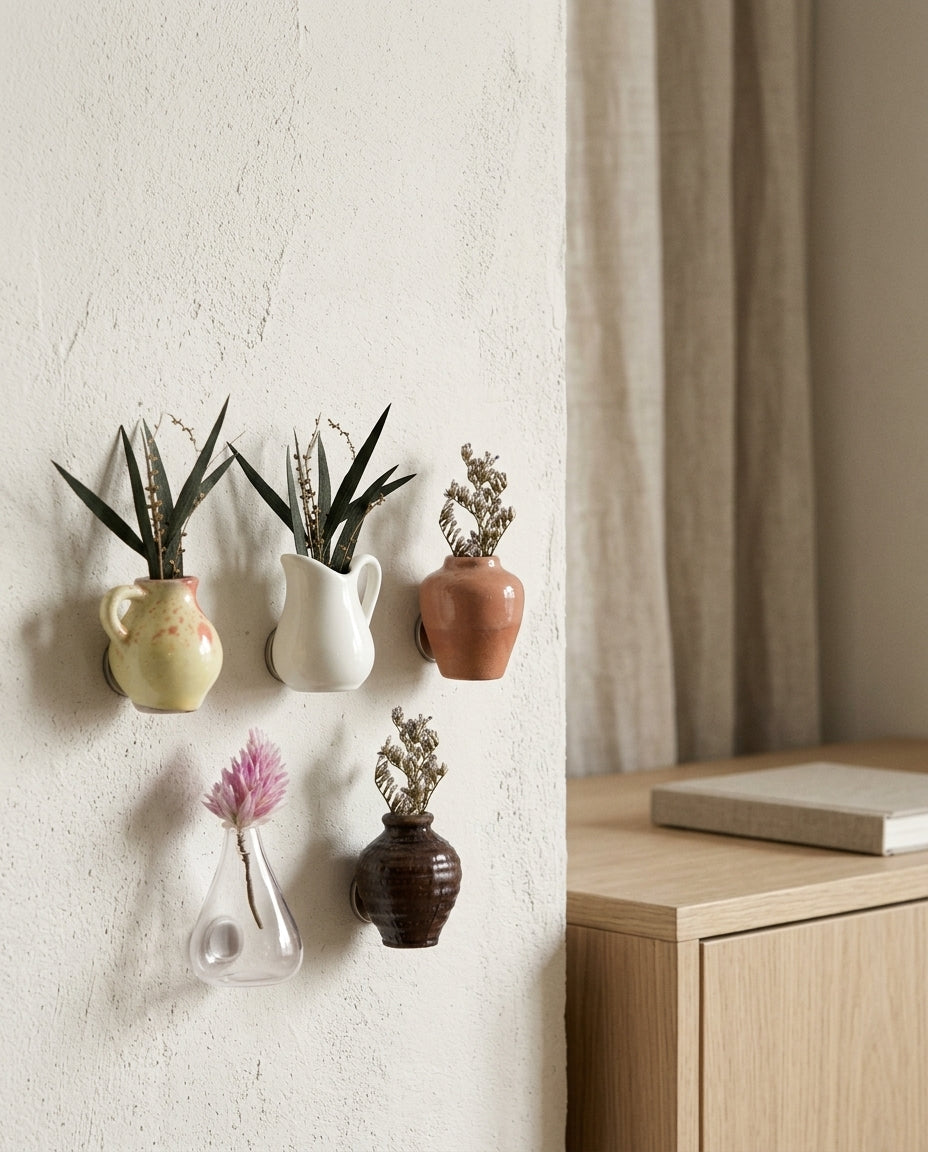Mini vase magnétique en situation