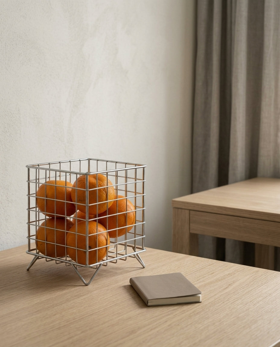 Panier de rangement pour bureau en situation