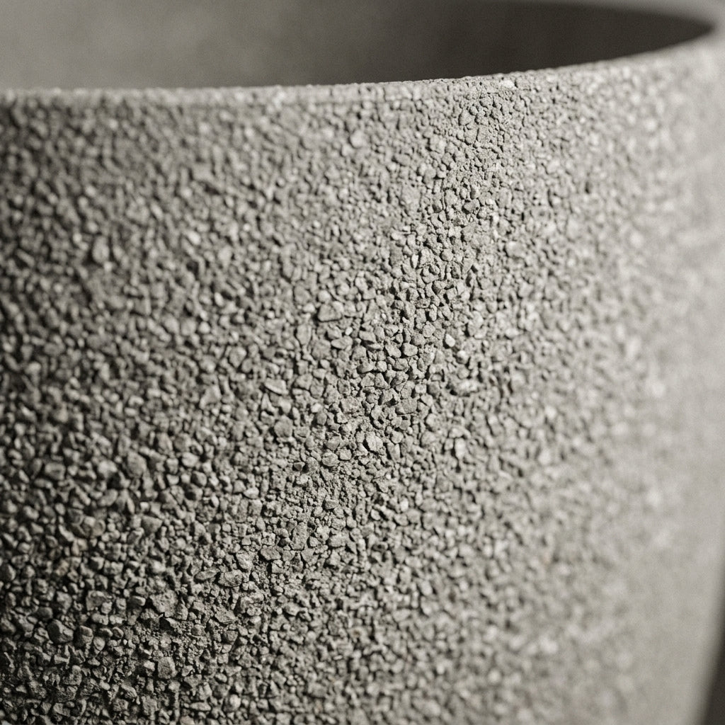 Pot à bonsaï en pierre givrée, détail