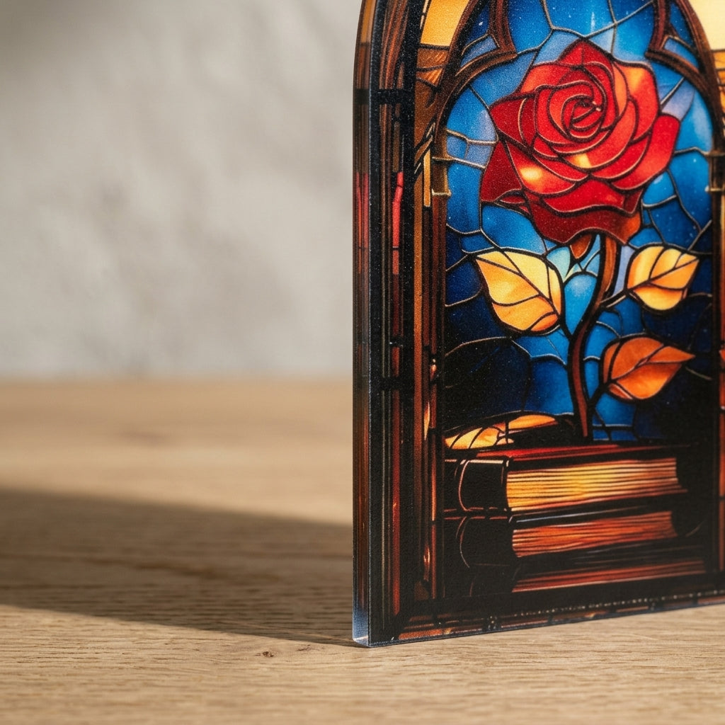 Serre-livre acrylique rose, détail