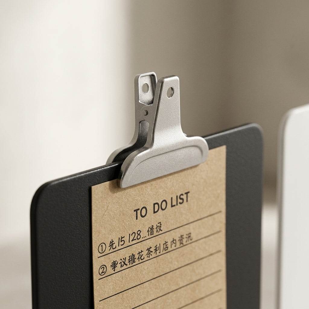 Serre-livres en métal blanc, détail