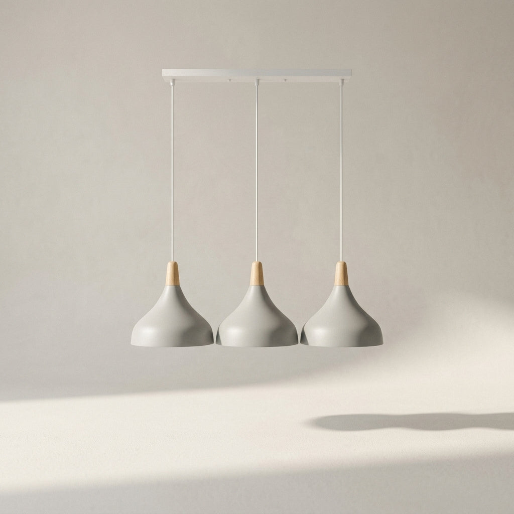 Suspension LED nordique en bois pour cuisine