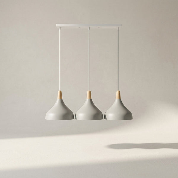 Suspension LED nordique en bois pour cuisine