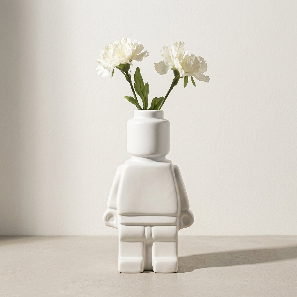Vase Robot en céramique finition mate