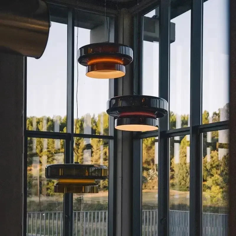 HALO — Lustre LED Annulaire Suspension Design Verre