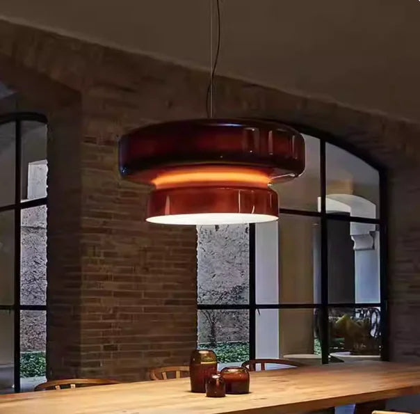 HALO — Lustre LED Annulaire Suspension Design Verre
