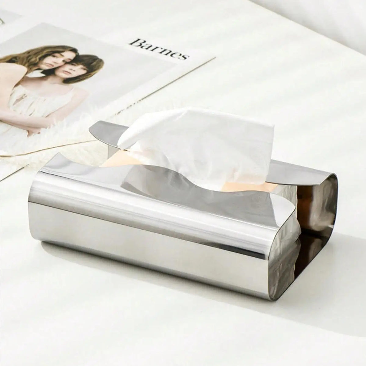 ONDA — Boîte à Mouchoirs Acier Inoxydable Miroir