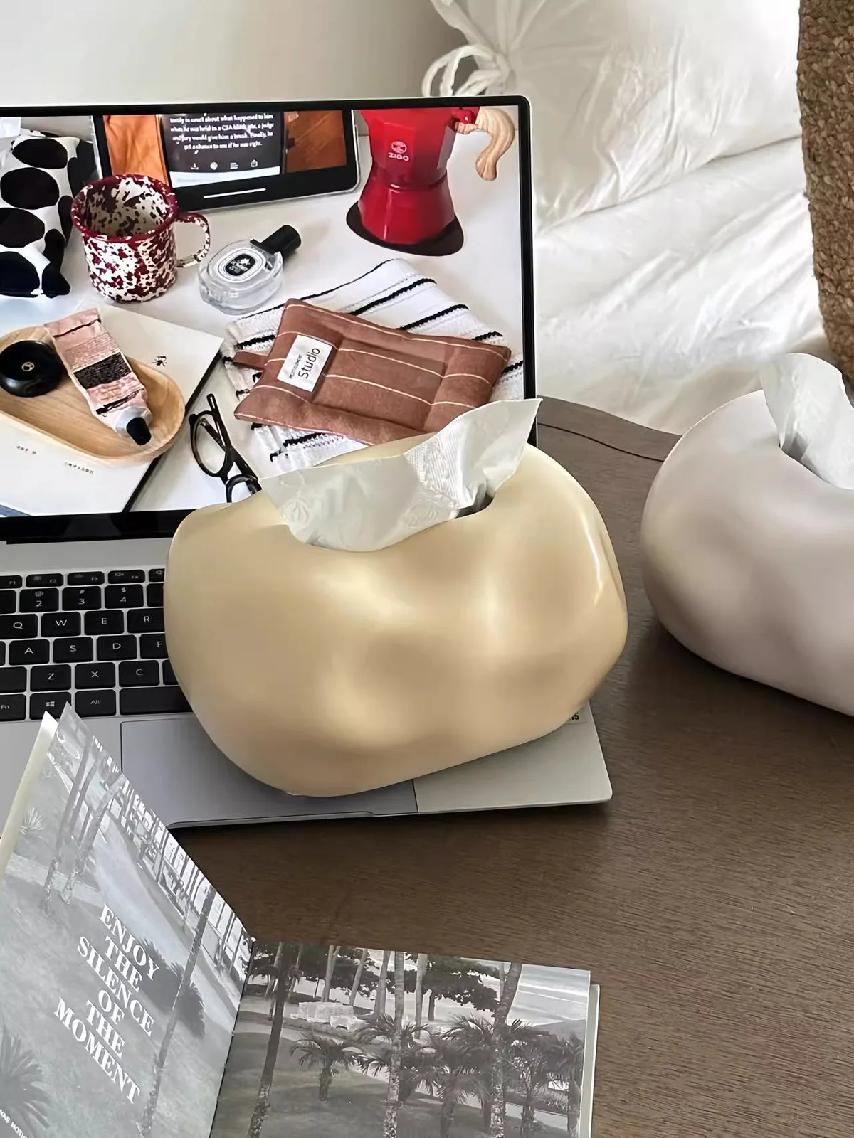 KUMO — Boîte à Mouchoirs Céramique Design Nordique