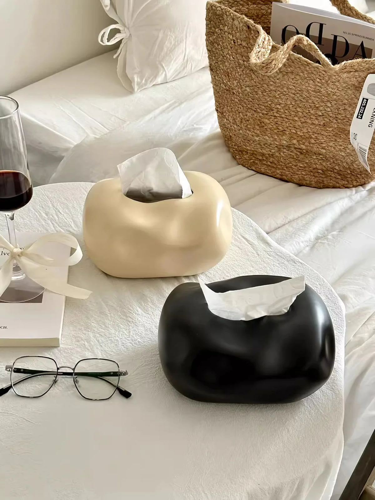 KUMO — Boîte à Mouchoirs Céramique Design Nordique