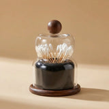 DOMA — Boîte à Coton-Tiges Céramique & Cloche de Verre