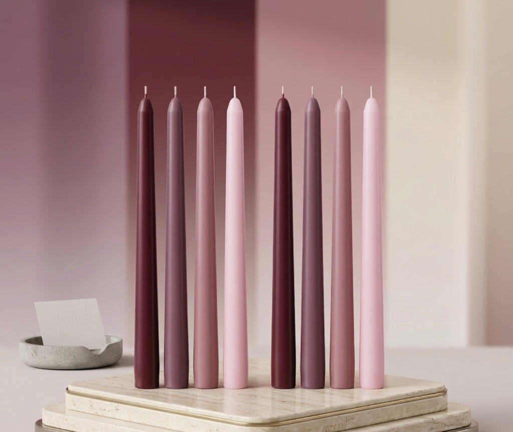 FLAMA — Bougies Chandelles Design Set de 4