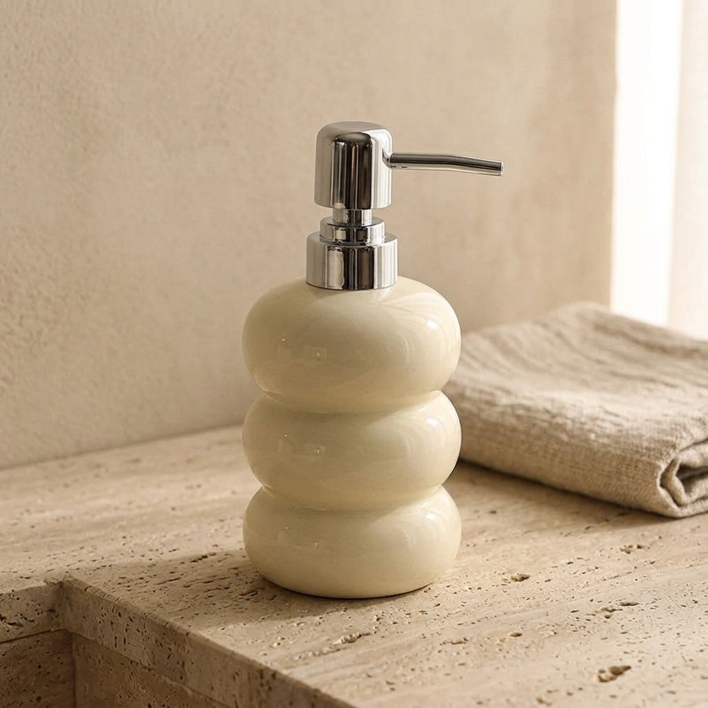PERLA — Distributeur de Savon Céramique Sculptural