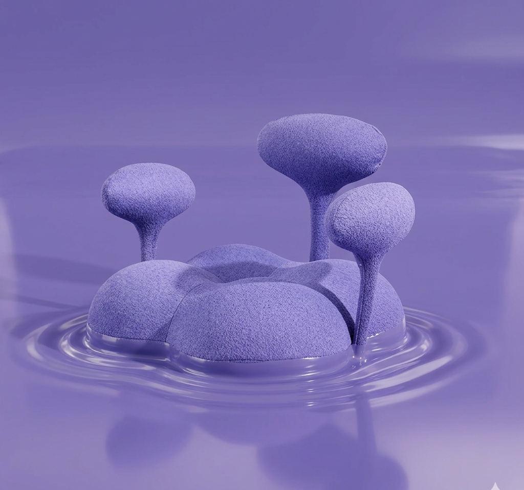 Fauteuil Design Salon Orea — Velours Lavande