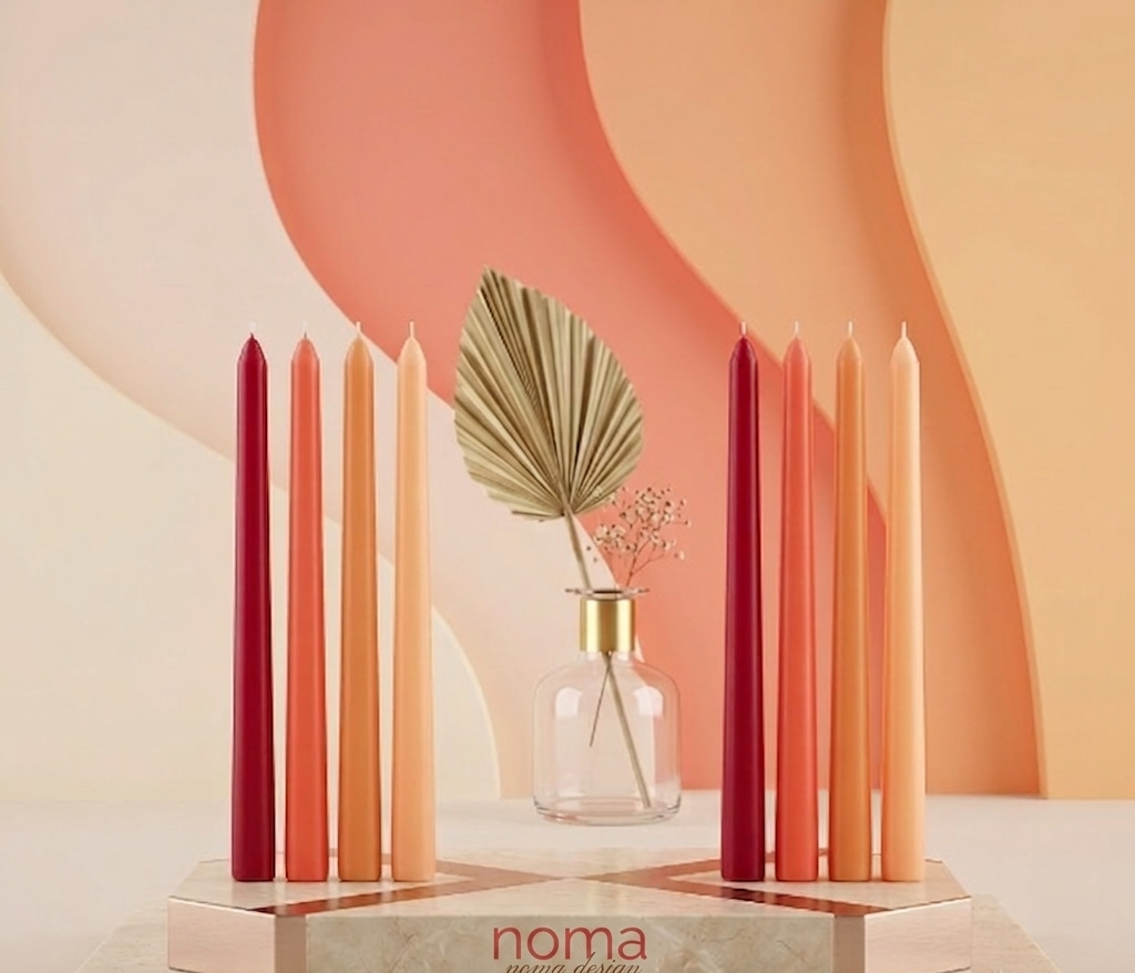 FLAMA — Bougies Chandelles Design Set de 4