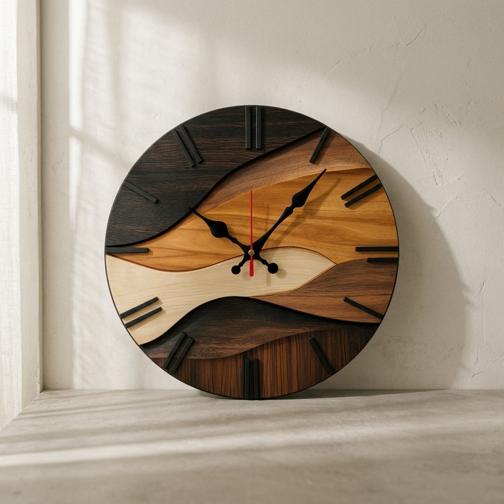 PLANA XL — Horloge Murale Ronde Bois Grand Format