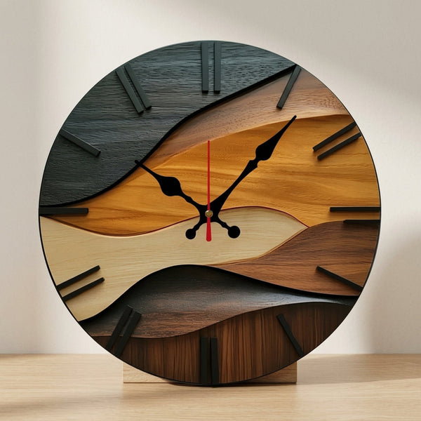 PLANA — Horloge Murale Ronde Bois Plat