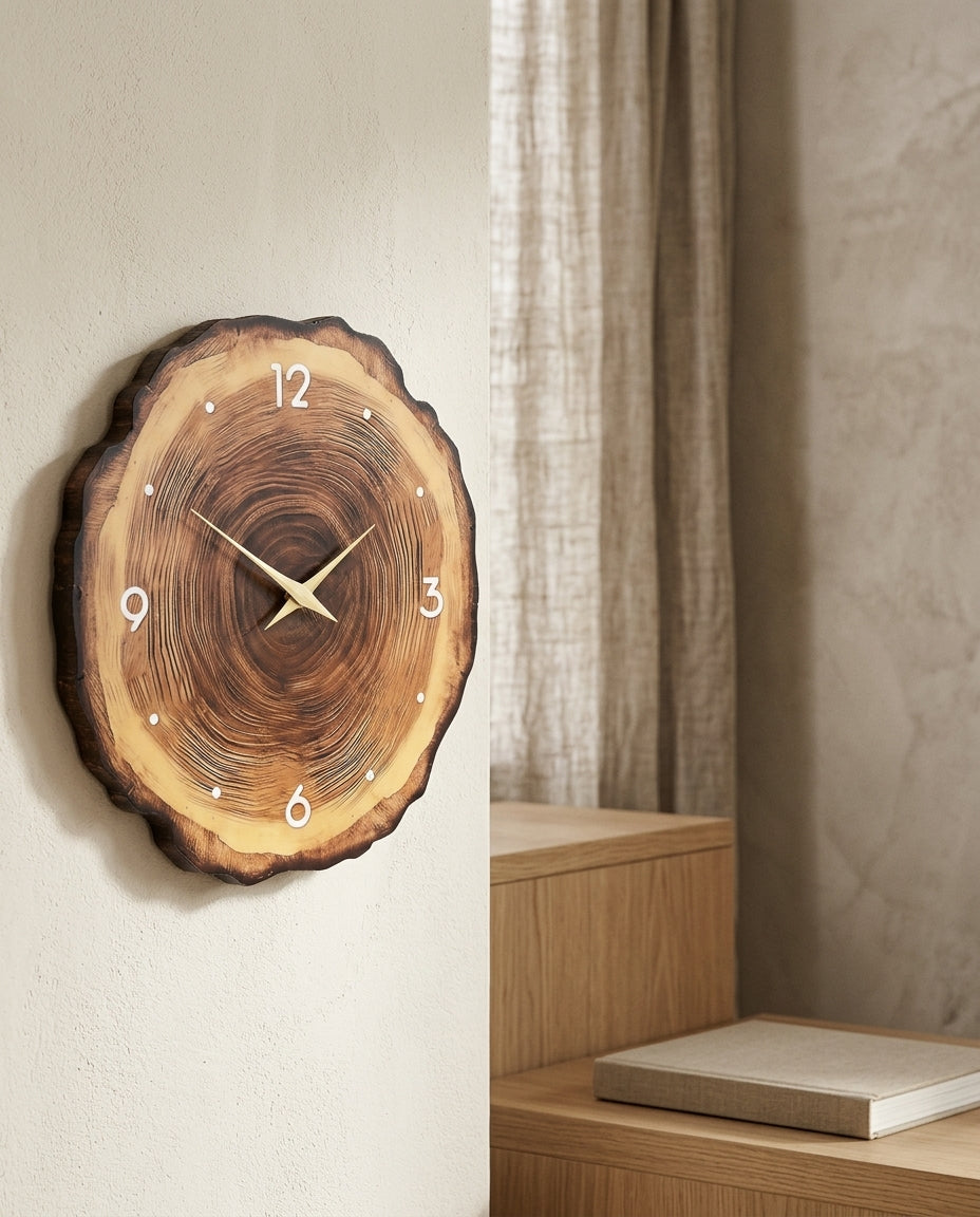 ANELLO — Horloge Murale Anneau Bois Massif en situation