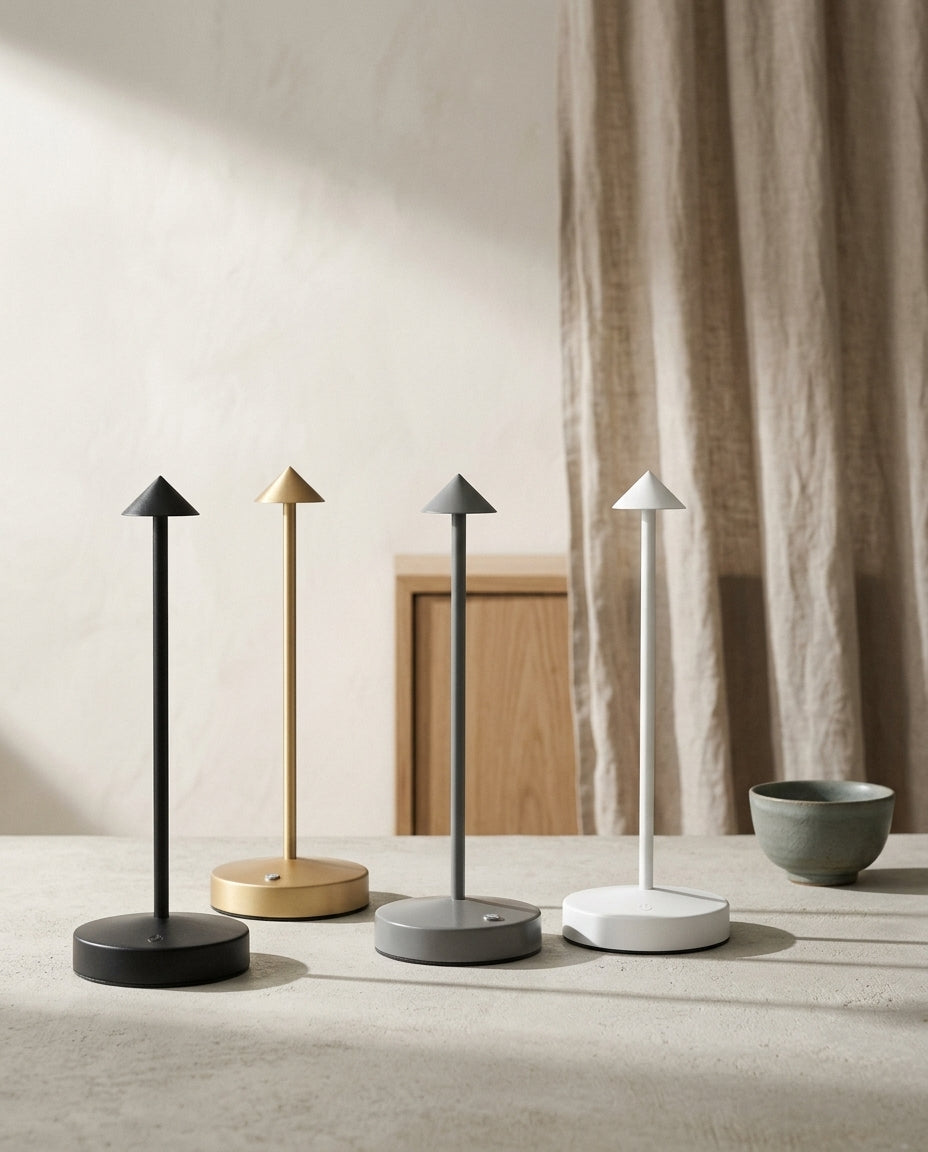 Lampe de table LED rechargeable en situation