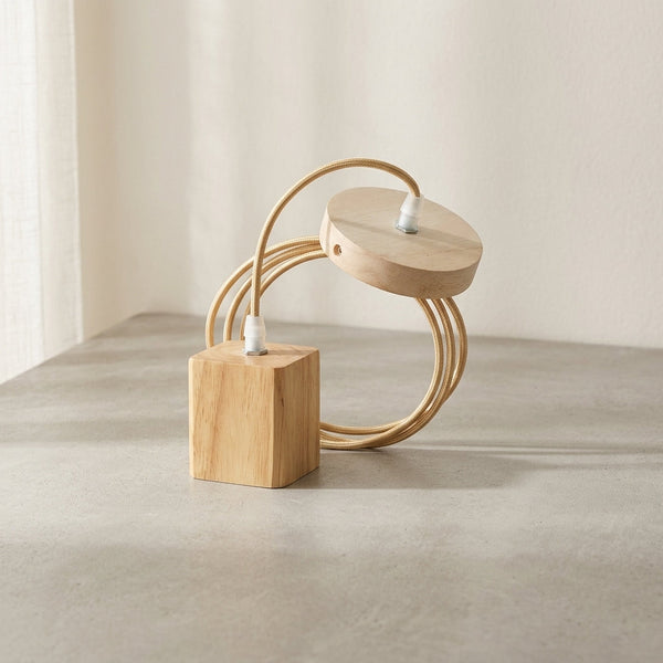 Lampe suspendue moderne en bois