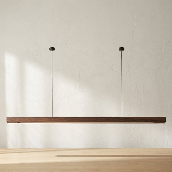 Lampes LED suspendues en bois massif