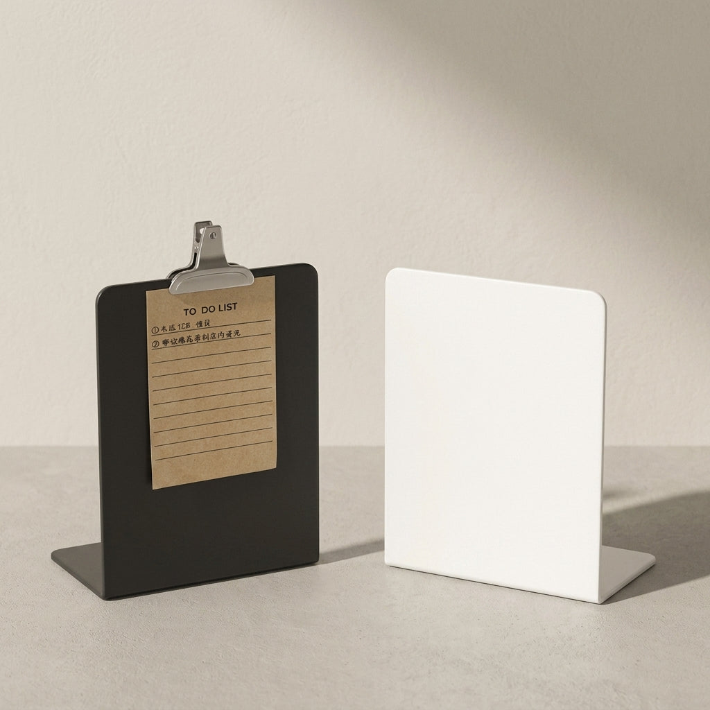 Serre-livres en métal blanc