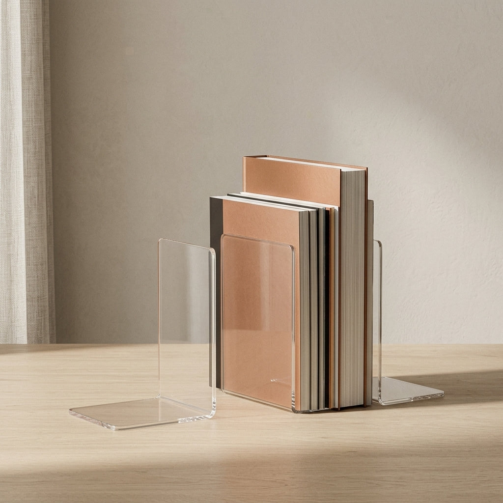 Serre-livres transparents