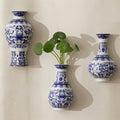 AZURA — Vase Céramique Bleu et Blanc
