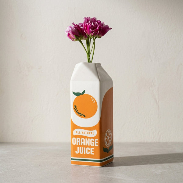 Vases en céramique motif orange